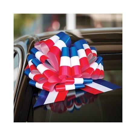 Car Dealer Depot Holiday Pull Car Bow: Patriotic 535H-PA